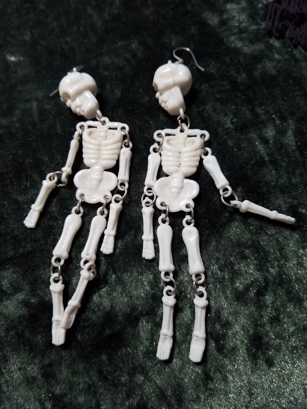 Two Pair of earings, Skeleton & Theater Masks